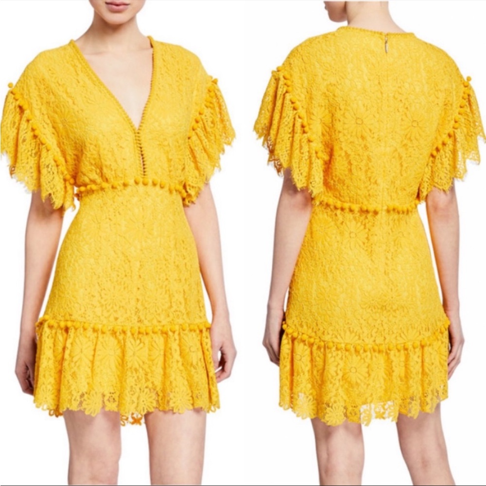 SAYLOR Nanette mini yellow lace dress